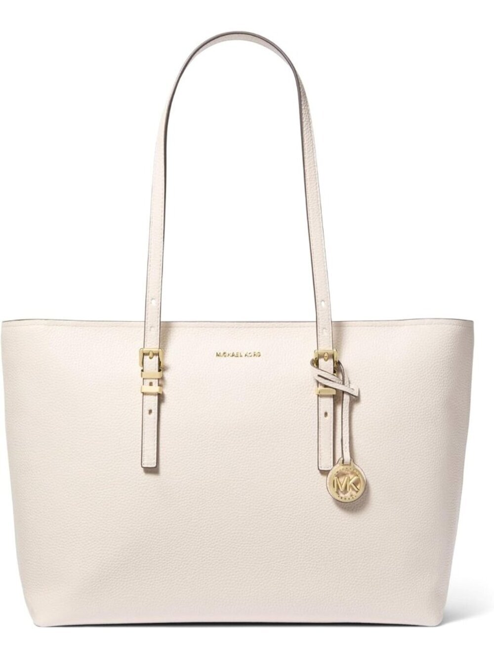 Women’s  Gold-tone Hardware/Light Cream   Imported Large Quinn Top-Zip Tote Hand